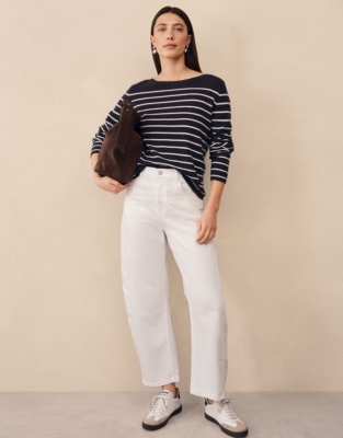 Simple Breton Stripe Jumper with Cashmere