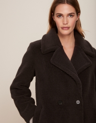 Single-Breasted Teddy Coat | Clothing Sale | The White Company UK