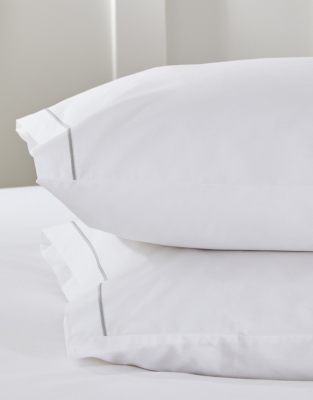 Single Row Cord Cotton Pillowcases – Set of 2