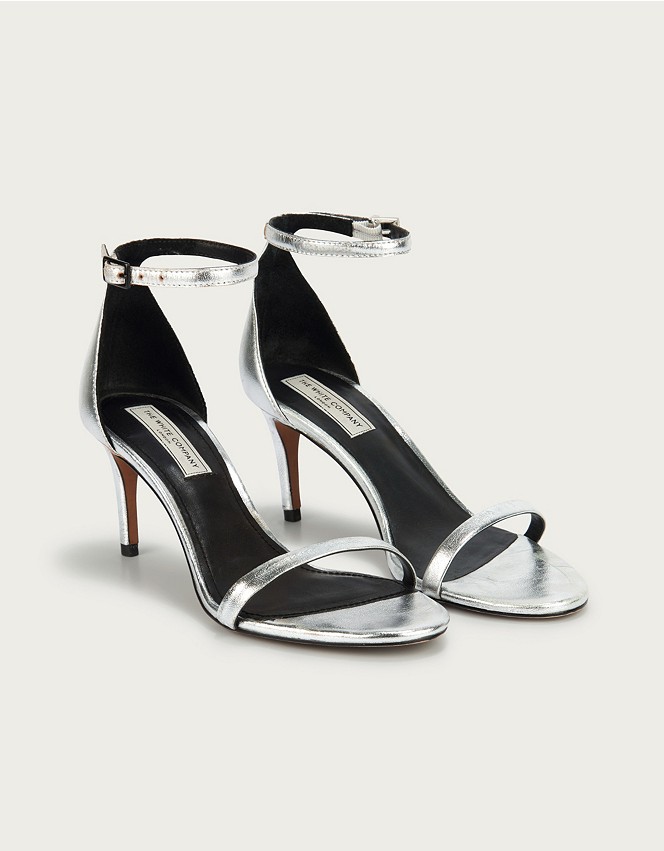 Single-Strap Heeled Sandals | Accessories Sale | The White Company UK