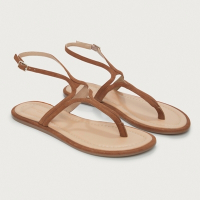 Skinny Curve Strap Flat Sandals