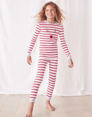 White company reindeer pyjamas hot sale