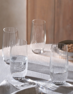 Skye Optic Highball Glasses – Set of 4