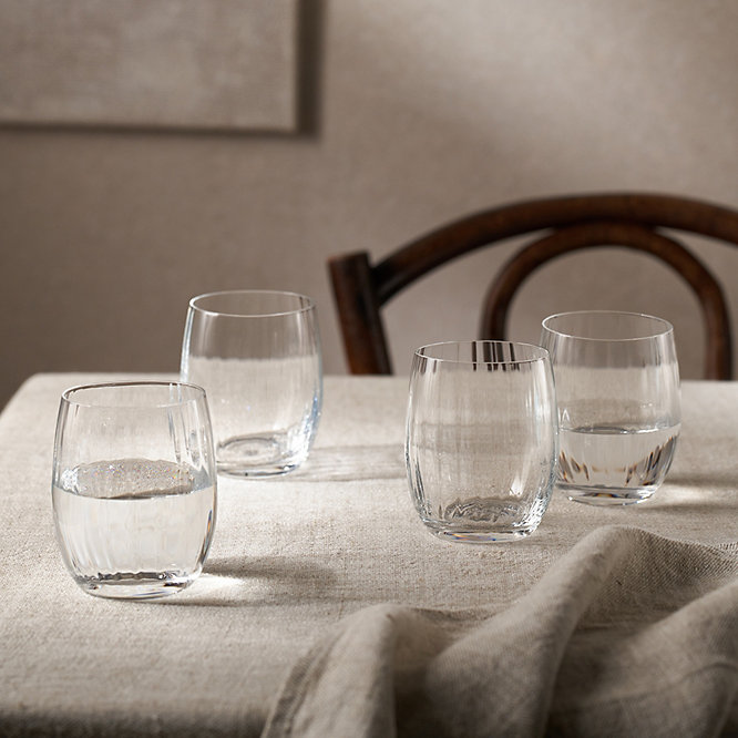 The White Company Clear Skye Optic Tumbler Glasses Set of Four 1 Size