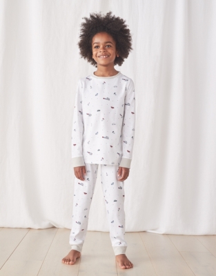 Slim Fit Vehicle Pyjamas 1 12yrs Boys Nightwear The White