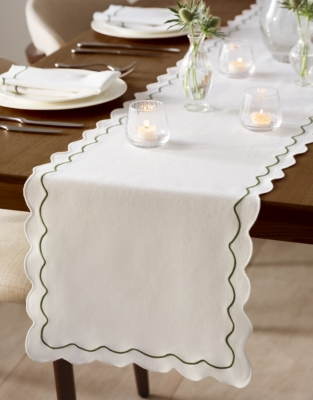 Sloane Scalloped Table Runner