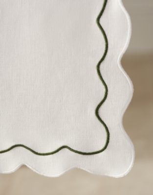 Sloane Scalloped Table Runner