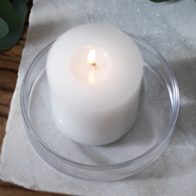 Small Glass Candle Plate | Candle & Fragrance Accessories | The White ...