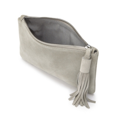 dove grey clutch bag