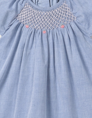 Smocked Chambray Dress | View All Baby | The White Company US