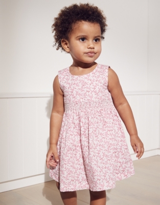 Smocked Pink Floral Dress | Little White Vacation Shop | The White ...