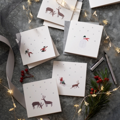 Snow Scene Christmas Cards – Set of 12 | Home Accessories Sale | The ...