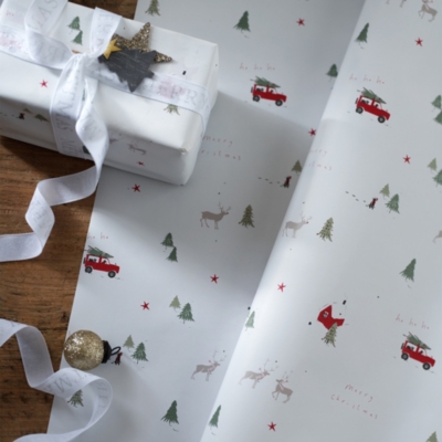 Snow Scene Wrapping Paper – 10m | Christmas Wrapping Paper & Accessories | The Company UK