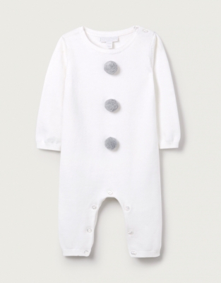 white company baby snowsuit