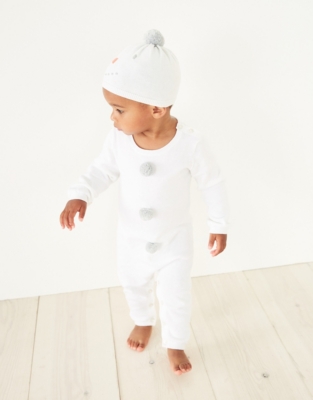 white company baby romper