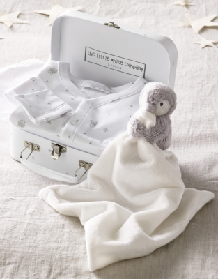 white company baby snowsuit