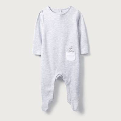 Snowy Pocket Sleepsuit | Baby & Children's Sale | The White Company UK