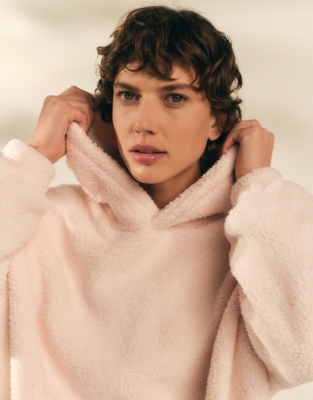 Snuggle Blanket Hoodie - Pale Pink