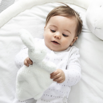 white company bunny comforter
