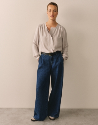 Soft Boho Blouse - Pale Grey Marl