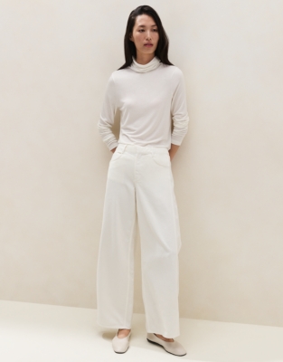 Soft Casual Straight Leg Trousers