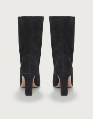 Soft Suede Block Heel Ankle Boots