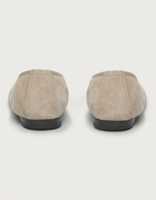Soft Suede Square Toe Ballet Flats