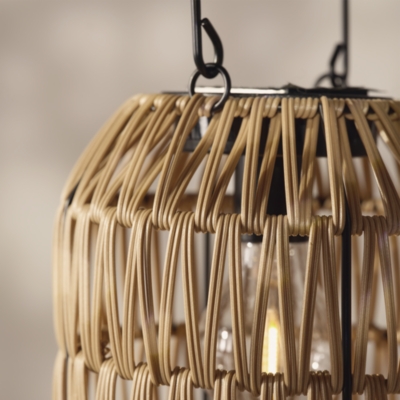 Solar Wicker Lantern
