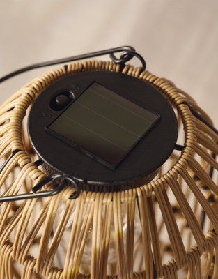 Solar Wicker Lantern