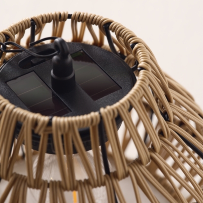 Solar Wicker Pendant Light