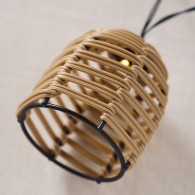 Solar Wicker String Lights
