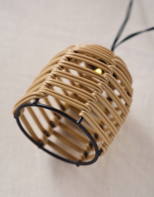 Solar Wicker String Lights