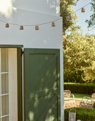 Solar Wicker String Lights