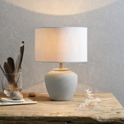 Whitewashed concrete deals effect table lamp