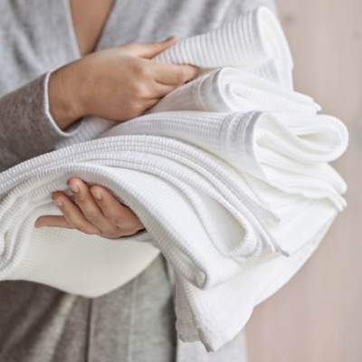 Spa Cloud Waffle Towels | Towels | The White Company UK