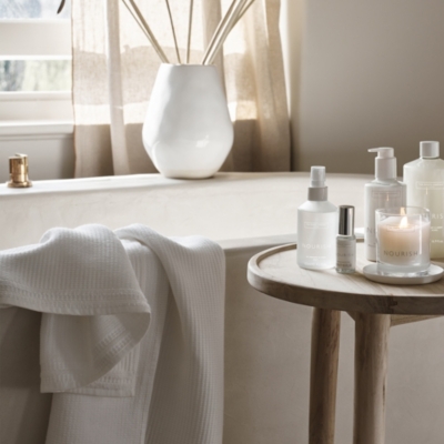 White Company Waffle Edge Spa Bath Towel