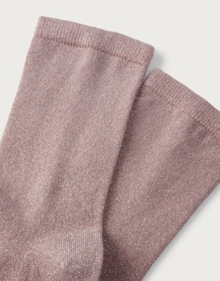 Sparkle Ankle Socks - Dusty Rose