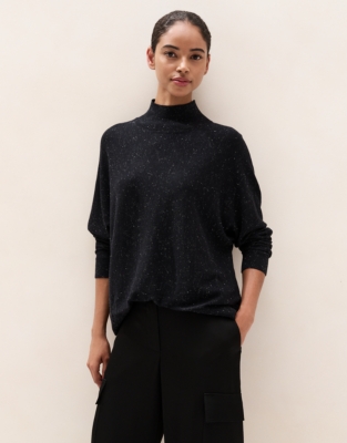 Sparkle Batwing Jumper with Recycled Cotton