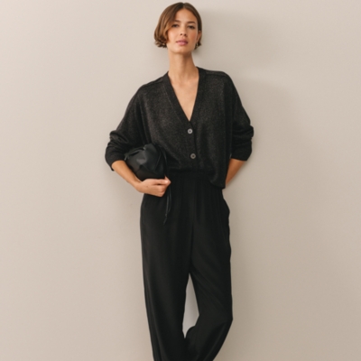 Sparkle Boxy Cardigan with Viscose