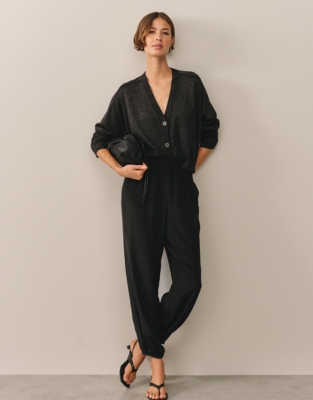 Sparkle Boxy Cardigan with Viscose