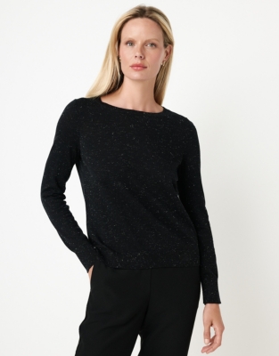 Sparkle Crew Neck Jumper with Recycled Cotton