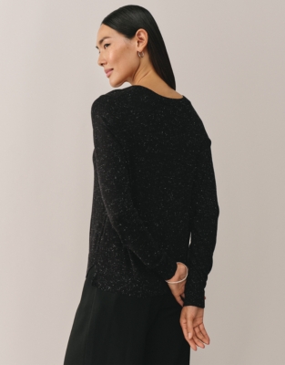 Sparkle Crew Neck Jumper with Recycled Cotton