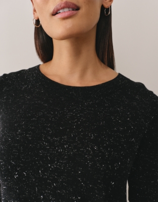 Sparkle Crew Neck Jumper with Recycled Cotton