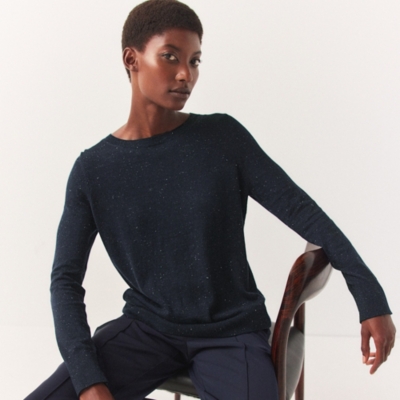 Sparkle Crew Neck Sweater With Recycled Cotton