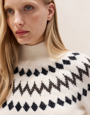 Sparkle Fair Isle Jumper with Alpaca