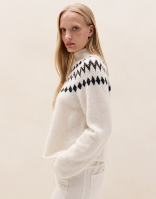 Sparkle Fair Isle Jumper with Alpaca