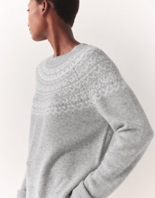 White company sale fairisle jumper