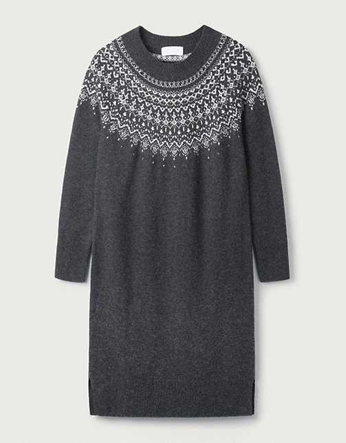 Sparkle Fair Isle Knitted Dress with Cashmere | All Clothing Sale | The ...