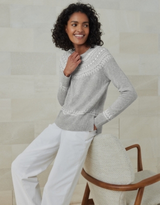 Sparkle Fair Isle Sweater With Cashmere