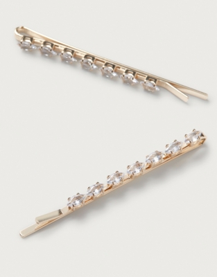 Sparkle Hair Slides – Set of 2 - Gold